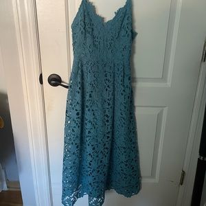 New Formal Blue Lace Dress